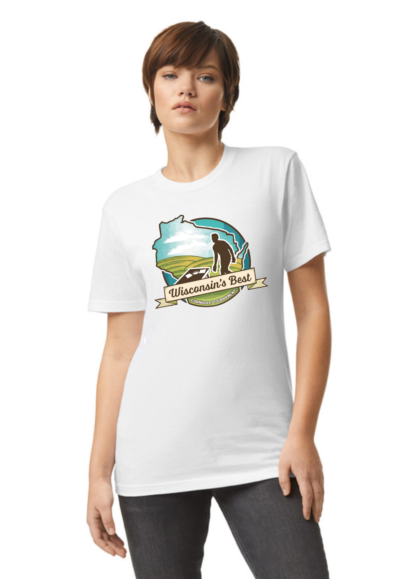Wisconsin's Best Logo T Shirt (Full Front)