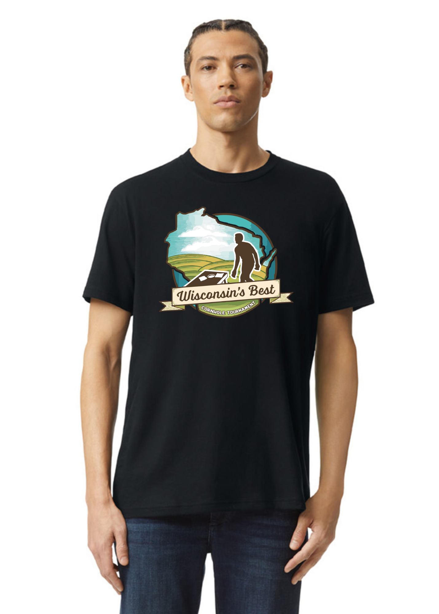 Wisconsin's Best Logo T Shirt (Full Front)