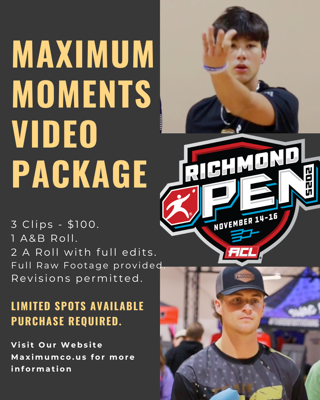 Maximum Moments Photo Package - Richmond Open